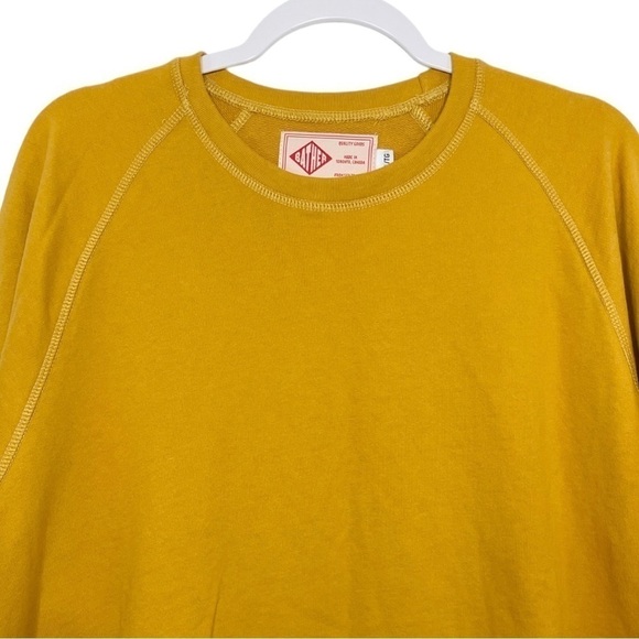 Bather Tuscan Crewneck Sweatshirt Mustard Yellow Organic Cotton NWT - Picture 4 of 12